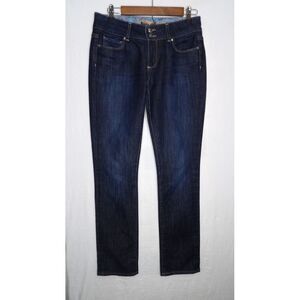 Paige Hidden Hills Jeans Bootcut Mid Rise Dark Wash‎ Denim Blue Womens Size 28